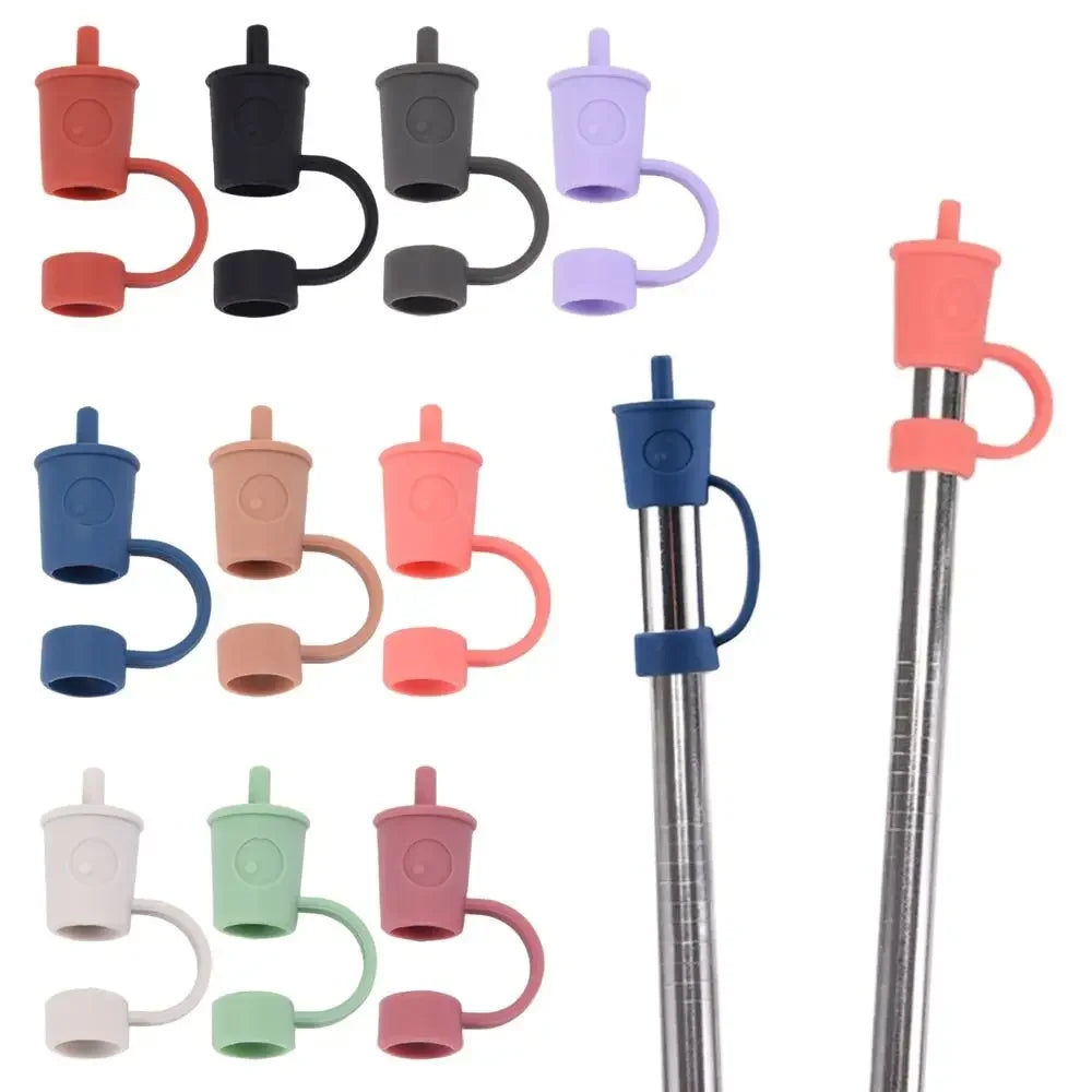 Bulk Eco-Friendly Bar Accessories Reusable Drinking Lids Dust-Proof Plugs Tumbler Silicone Straw Tips Cover Topper Charms for