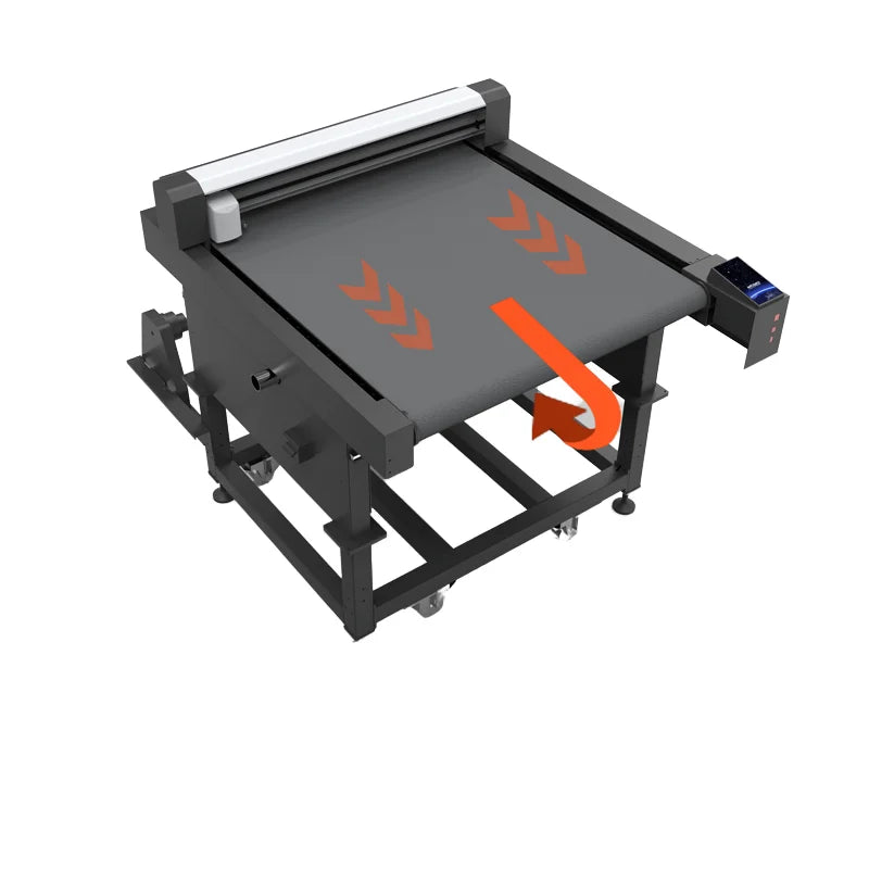 Automatic Flatbed Roll Cutting Plotter with Servo Motor Easy Operation Vinyl Cutter Includes Signmaster Software