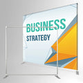 8FT Tension Fabric Display EZ Tube Frame Backdrop Banner Stand Double-sided Advertising Display Stand for Trade Show Exhibition