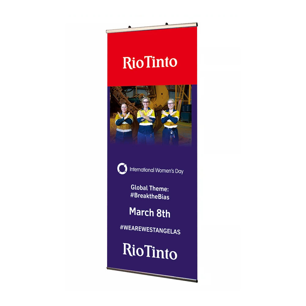 Custom Pdyear Fabric Banner Scroll Wall Hanging Banner 250g/sqm Polyester Full Color Double Sided Printing for Advertising Trade