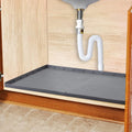 34x22in Modern Animal Print Food Grade Silicone Under Sink Liner Non-Slip Kitchen Mat with Drip Tray and Large Size