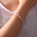 Waterproof Jewelry Double Layered Shell Pearl Bracelet With Zircon Pendant Charm Design No Fading