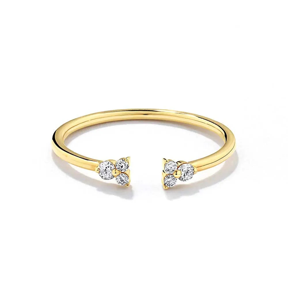 Milskye Wedding Fine Fashion Jewelry for Women Couple Set 925 Silver Gold Diamond Rings