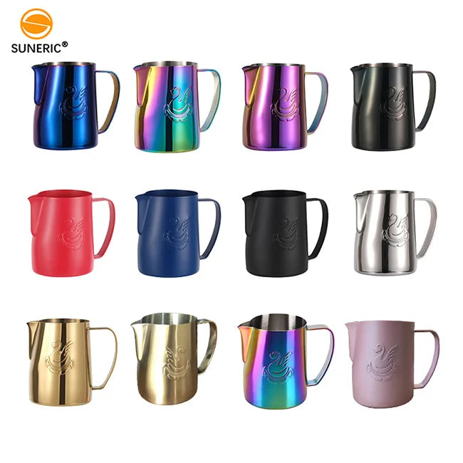 600ML Custom Coffee Latte Art Barista Steaming Pitchers Coffee Milk Jug Stainless Steel Milk Pitcher with Measurement