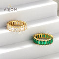Ason Jewelry Waterproof Wedding Rings Couple Diamond Wholesale Stainless Steel 18k Gold Plating Engagement Bride Rings for Women