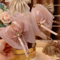 Fashion Mesh Rhinestone Bow Grip Clip Female Hair Shark Clip Headdress for Accessories Women