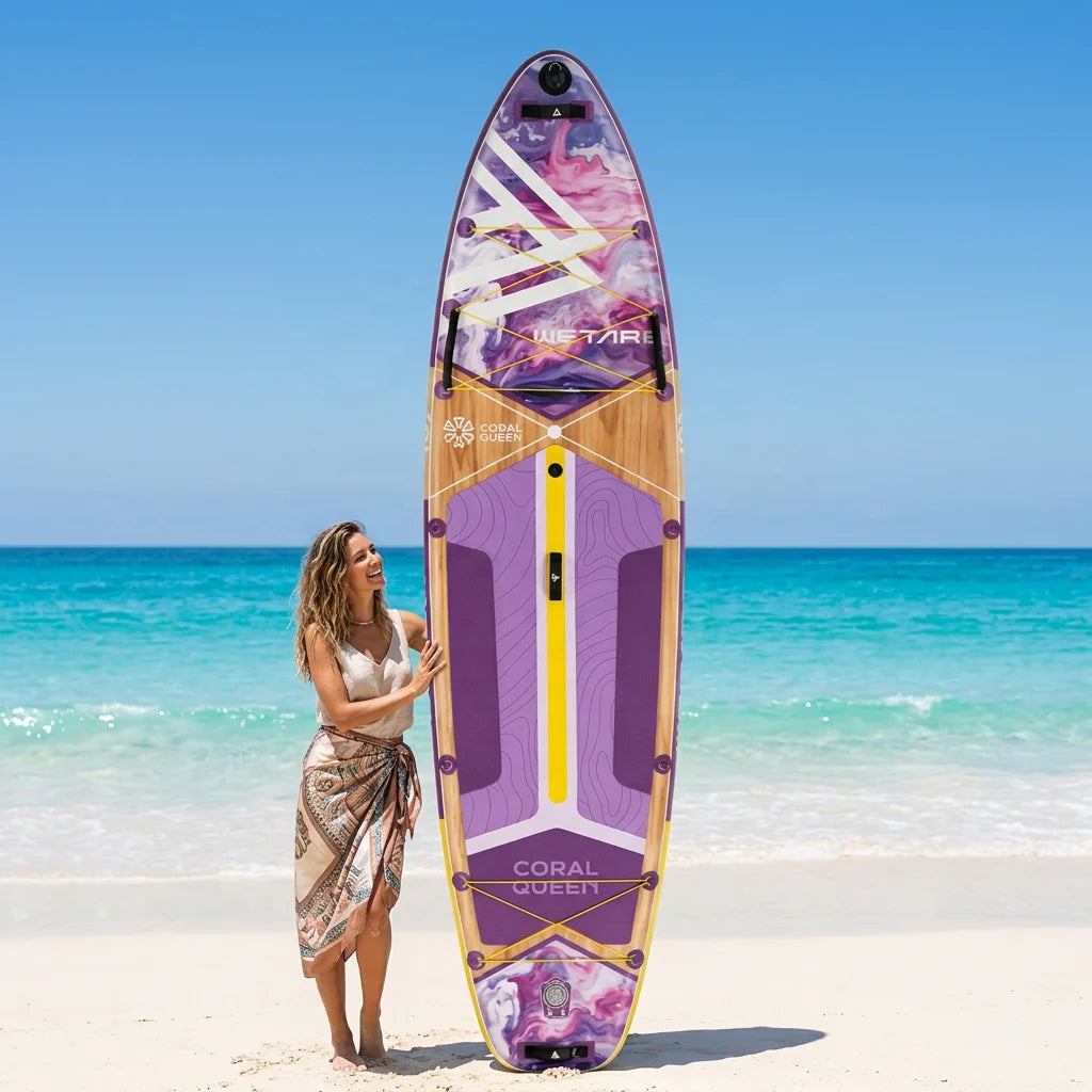 Fast Shipping Product Inflatable Paddle Board 11'6''x35''x6'' Purple Stand up Paddle Board Drop Stitch Surfboard for Sale