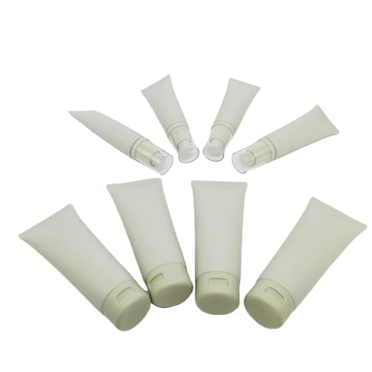 Eco-friendly 30ml 50ml Empty Soft Plastic Airless Pump Tube Custom Silkscreen Printing Tube for Shiny & Moisturizing BB Cream
