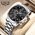 LIGE LG8953 Wholesale Price Watches for Men Analog Quartz Chronograph Waterproof Fashion Business Designer Dress + Gift Box