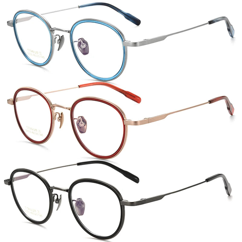 Pure Titanium Ultralight High Grade Spectacle Prescription Optical Eyeglasses Frames Women Men Newest
