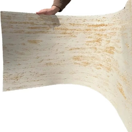 Modern 3D Travertine Stone Flexible Tile Wall Panel Open Soft Ceramic Bendable Design Weather Resistant Curved Wall Tile