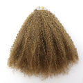 4B 4C Kinky Curly 100% Real Virgin Remy Human Hair Extensions Customized #30 Color 8-30 Inch Tape Hair Extensions