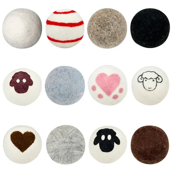 Organic Wool Dryer Balls 7cm Reusable Laundry Dryer Unscented and Eco-Friendly Handmade Cleaning Feature