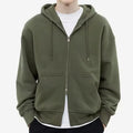 Wholesale Custom 400gsm Fleece Cotton Zip up Hoodie Men High Quality Mens Heavy Weight Oversized Hoodie Manufacturers