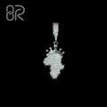 Custom Point Map Pendants Moissanite Wholesale King Africa Map Iced Out 925 Silver VVS Men's Hip Hop Jewelry Pendant
