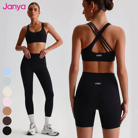 Women Outdoor Running Tight Quick Dry Sports Clothing 5 Piece Sets Custom Workout Wear Gym Fitness Sets Women Yoga Set