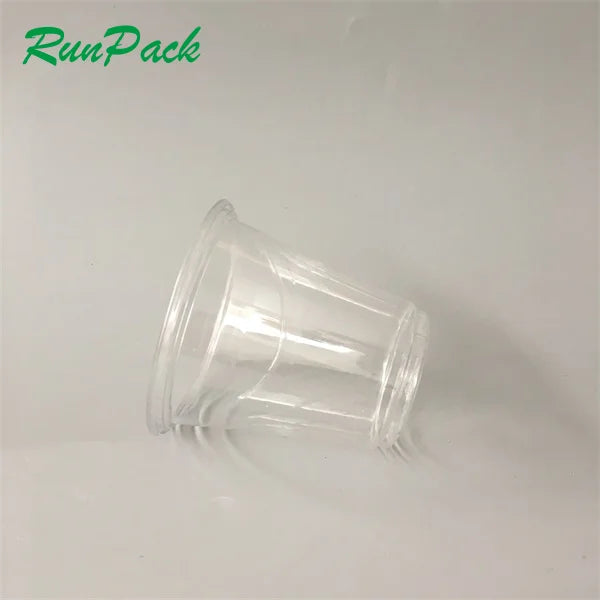 Wholesale Custom LOGO Printing 8 10 12 14 16 32 oz Disposable PET Plastic Cups Clear Lid Cold Drinks/Coffee Single Wall