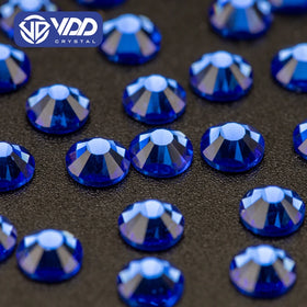 VDD 030 Sapphire SS3-SS50 Glass Rhinestones Crystal Non Hotfix Flatback Strass Stones Decorations Crafts Accessories