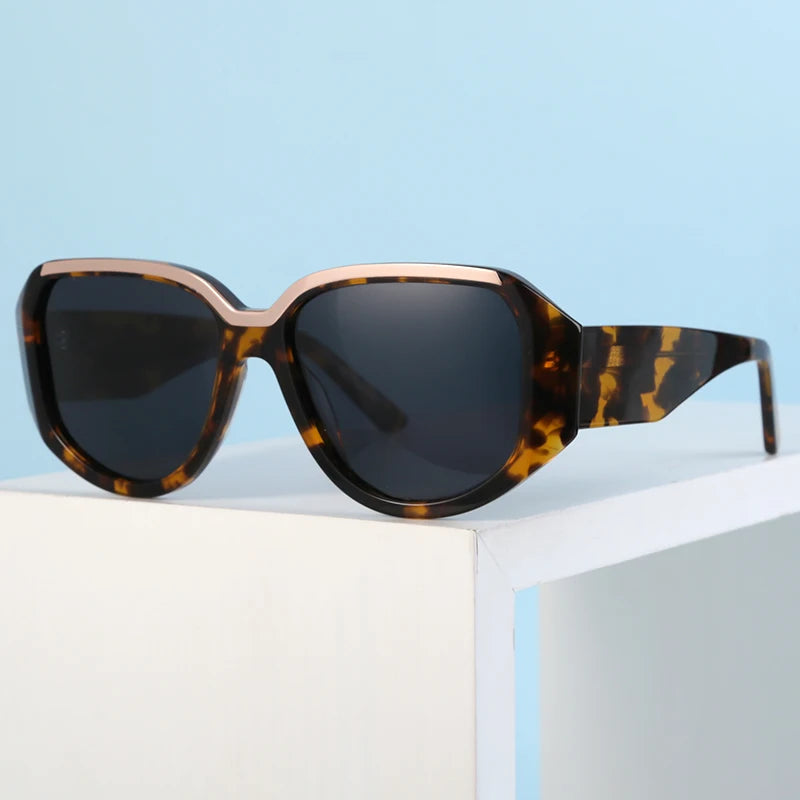MB1018 Newest Polygon Acetate Frame Sunglasses Women Luxury Brand Logo Best Quality Polarized Men Sunglasses 2025