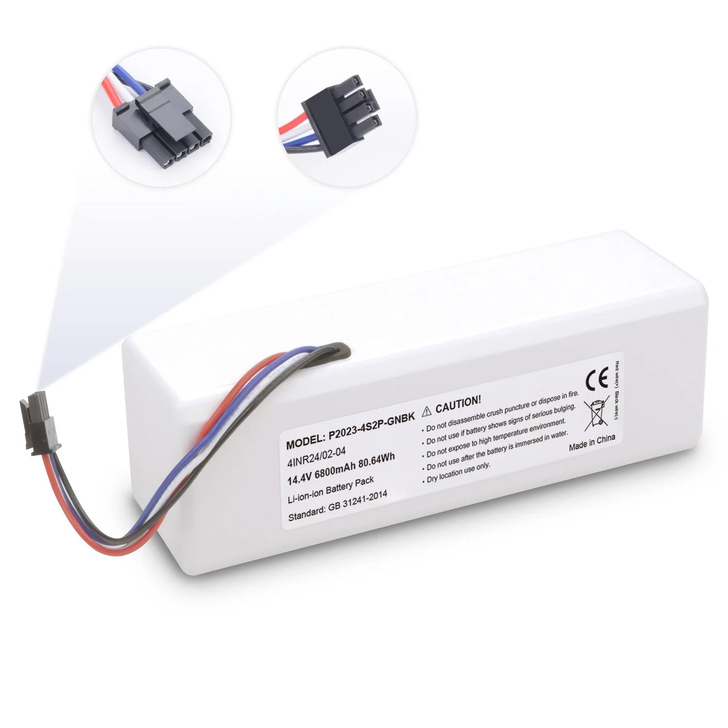 14.4V Replacement Sweeping Lithium Battery For XIAOMI MIJIA 1C Mi Robot Mop MC1808 Roborock P1904-4S1P-MM Vacuum Cleaner Battery