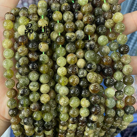 Natural Green Tsavorite Grossular 4/6/8/10mm Round Loose Garnet Stone Beads for Jewelry Making Green Garnet