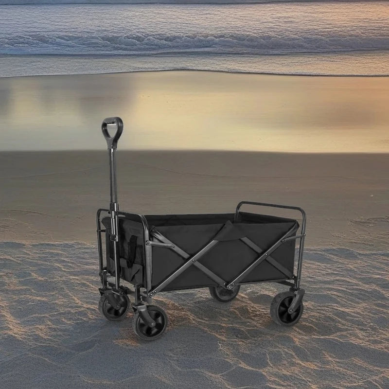 Customizable High Loading Portable Four-Wheel Outdoor Collapsible Family Camping Foldable Wagon Trolley Cart