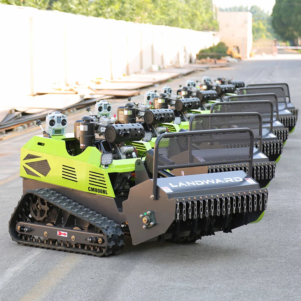 Powerful Diesel Engine Farm EURO 5 Lawn Mower Robotic Crawler Wireless Remote Control Lawn Mower Slope Mower for Sale