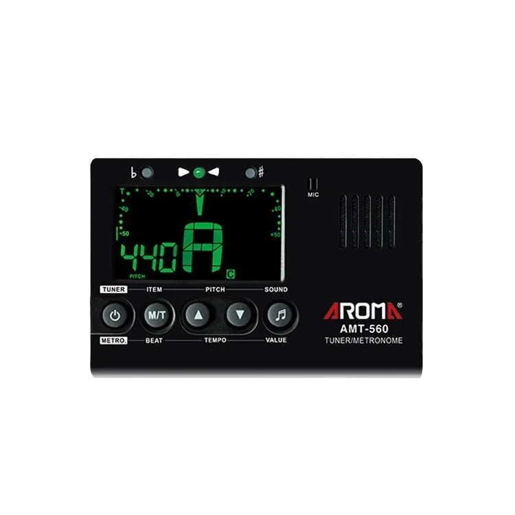 Wholesale Aroma AMT-560/AMT 560/AMT560 Guitar Tuner Metronome Digital With Pickup for Pro Stringed Instrument Guitar Accessories