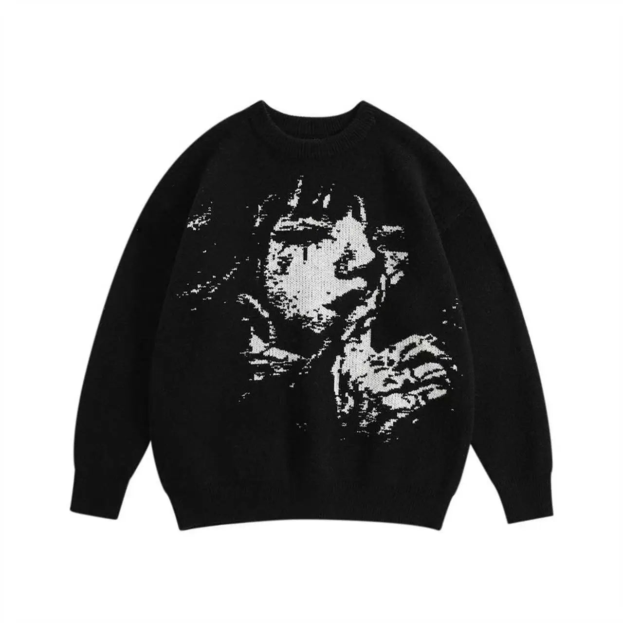 Autumn Season Men's Winter Crew Neck Knit Pullover Breathable Jacquard Pattern Sweater with Custom Logo Placement on Front