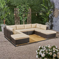 Customizable Modern Design New Import Rattan Furniture Factory-Made Corner Patio Sofa for Hotel Use Wicker Outdoor Dining Gym