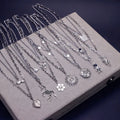 Personalized Stainless Steel Layers Necklace for Men Men Silver Feather Leaves Charm Pendant Titanium Steel Sweater Necklace
