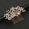 ML1522 Fashion Flower Hair Comb Bridal Handmade Crystals Hair Comb Wedding Hair Jewelry
