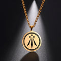 Awen the Three Rays of Light Irish Celtic's Symbol Pendant Necklace Stainless Steel Jewelry