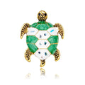 DRAL1074 New Style Fashion Rhinestones Tortoise Brooch Women Animal Brooch Europe and America Jewelry Wholesale