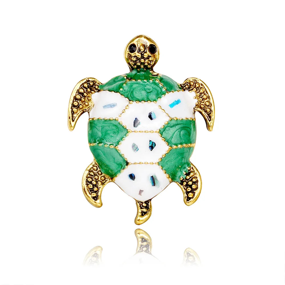 DRAL1074 New Style Fashion Rhinestones Tortoise Brooch Women Animal Brooch Europe and America Jewelry Wholesale
