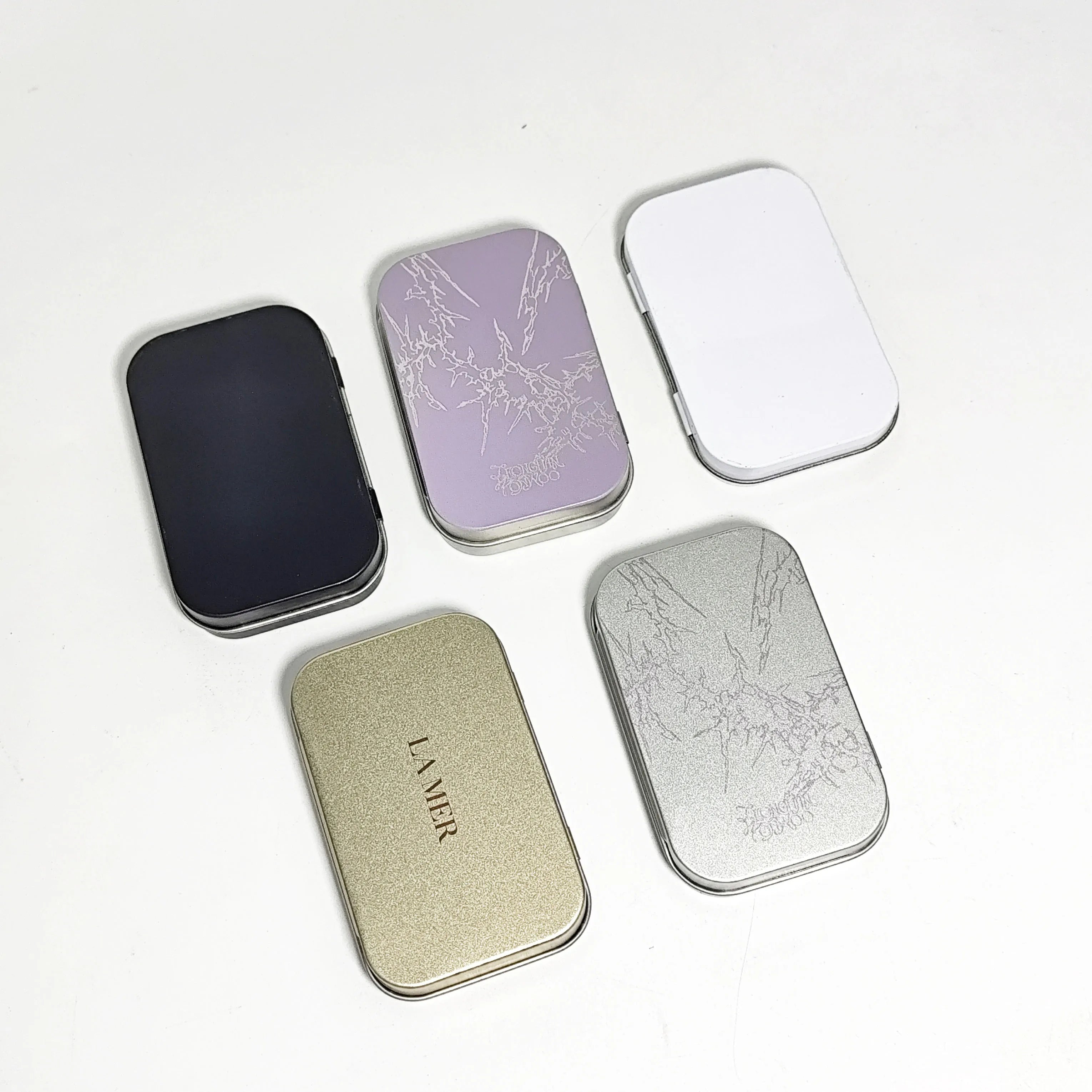 Rose Gold Customizable Logo Fisherman Tin Box for Candy Chocolate Sugar Chewing Gum with Recycled Materials