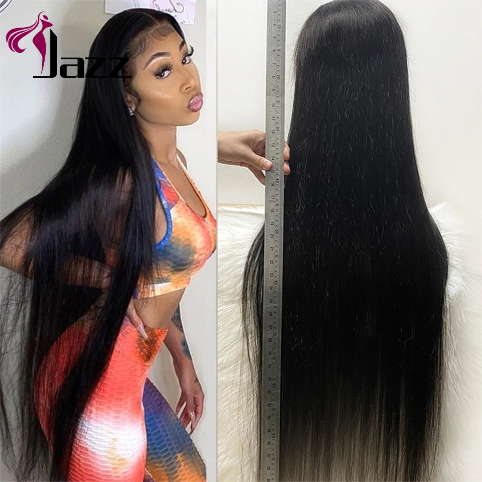 Silky Straight 100% Highlight Human Hair Lace Front Wigs Bone Straight Double Drawn Human Hair Glueless Lace Wig for Black Women