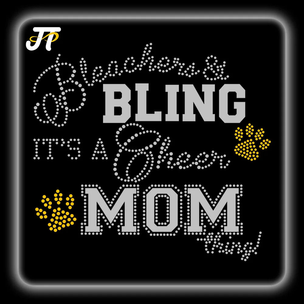 T&J Bling Custom 3D Hotfix Rhinestone Iron-On T-Shirt Design 3D Heart Diamond Heat Transfer DIY Leather Patch Plastic Printed