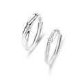 FDJZ-279 Men Women Couple Ring Set 925 Sterling Silver Wedding Engagement Rings Sets Adjustable