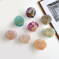 Women Gold Thread Shells Hair Claws Simple Fashion Two Models Claw Clips Korean Girl Acetate Shark Hair Clip