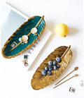 Newly Released Leaf Shape Glazing Molding Ceramic Plate for Jewelry Dessert Pastry Pottery & Enamel Collection