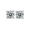 Fine S925 0.5ct Moissanite Stone Earrings 925 Silver & 14k/18k Gold Plated Customizable White Gold for Women Jewelry