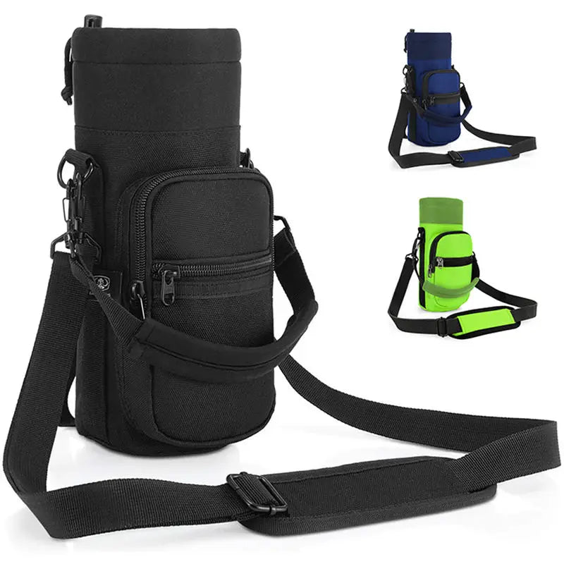Custom Neoprene Water Bottle Cooler Sling Bag for Hiking and Travel Bottle Carrier Holder