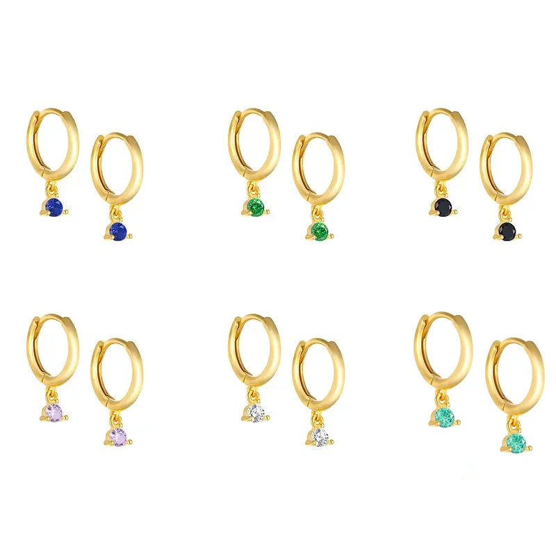 925 Sterling Silver Cubic Zirconia Dainty Huggie Earrings 925 Sterling Silver Jewelry Wholesale