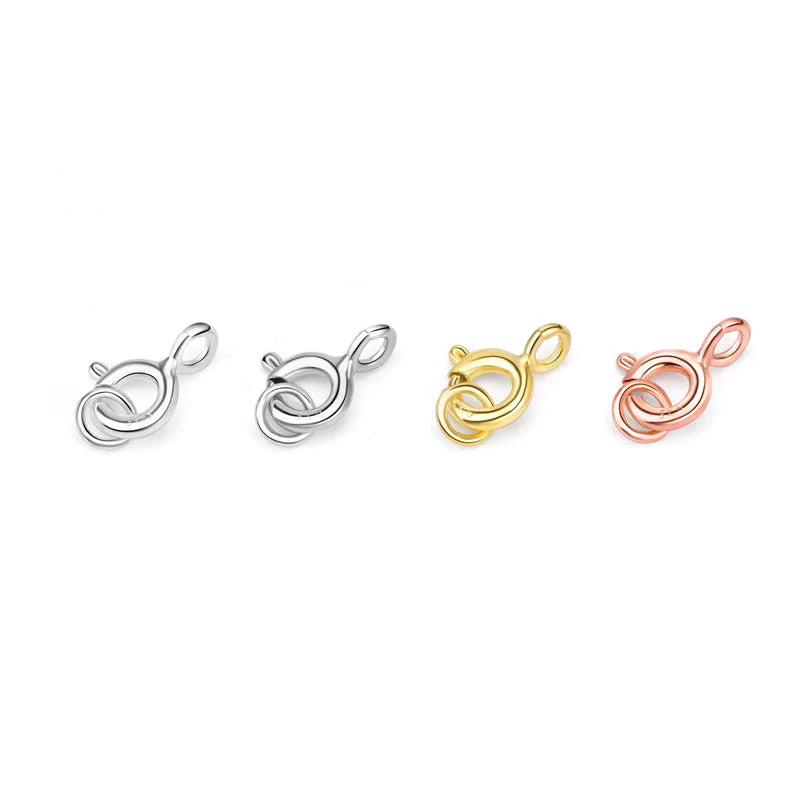 Hot Sale 925 Silver Clasp With Ring Jewelry Making Accessories Sterling Silver Clasp