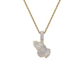 CN403 Bling Bling Brass Setting CZ Hip Hop  Necklace Iced Out Jewelry