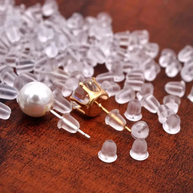 Soft Safety Bullet Silicone Earring Stoppers Earring Backs  Earring Backings