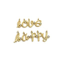 Bulk 14k Gold Filled Alphabet Letter Charms with Zircon Princess Cut for Children's Wholesale