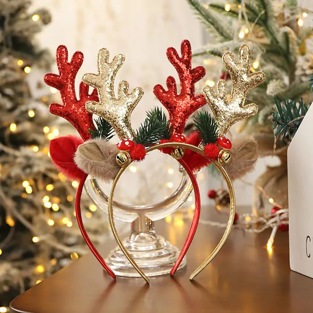 Hot Sale Christmas Decorations Christmas Small Antlers Decorated Hair Hoop