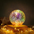 Hot Selling Led Luminous Colorful Star Effect 3D Crystal Glass Magic Ball Fireworks Night Light Lamp for Room